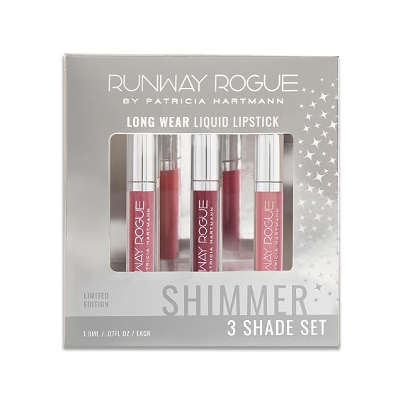 Runway Rogue Try Me x 3 Mini Long Wear Limited Edition Liquid Lipstick Set, Melrose Trio (Boss Babe, Call Back, Trophy Wife)