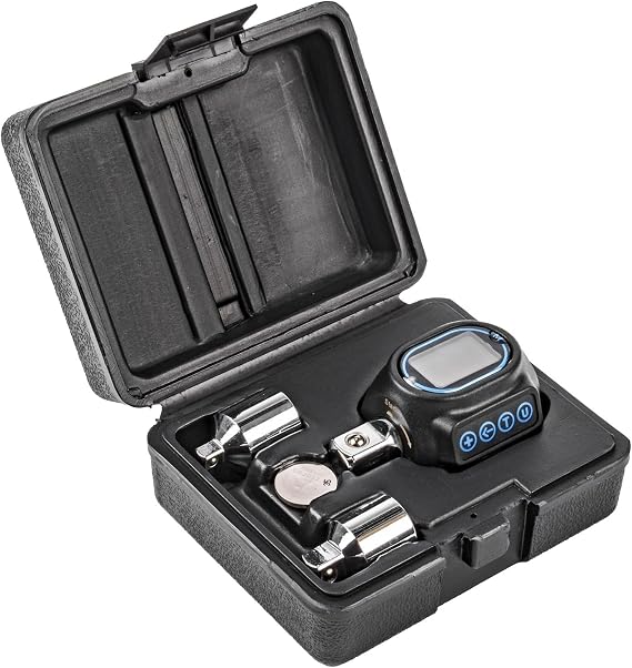 JEGS M206 Digital Torque Adapter, 1/2" Drive, 30-150 ft/lb Range, Buzzer & LED Torque Indication