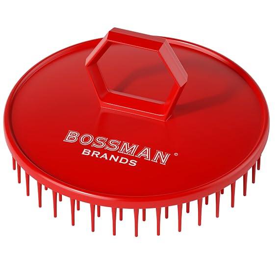 Bossman Beard & Scalp Exfoliator Massager Brush w/ Firm Bristles - (3 Inch)