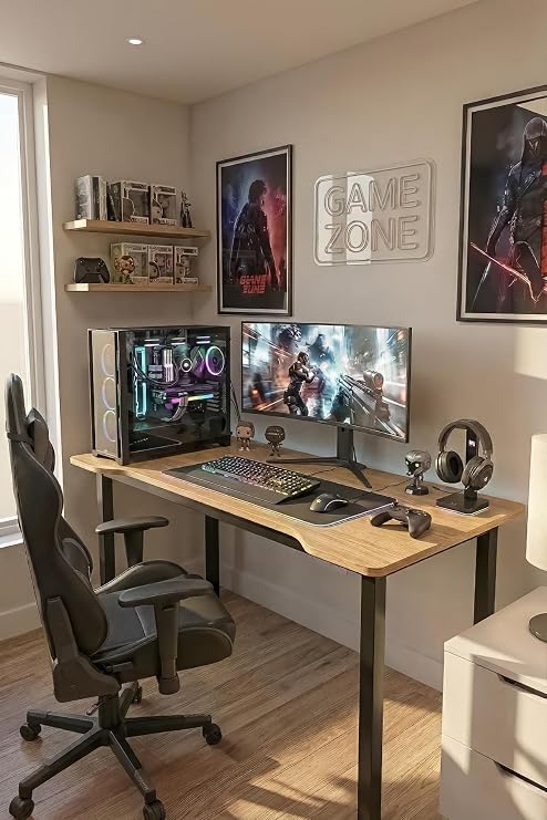 100 Çam Oyun Çalışma Masası Gaming Masa Ofis Masası 9111