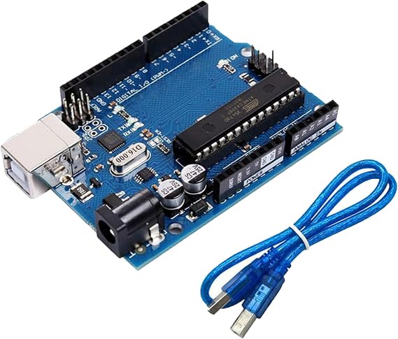 UNO R3 Board, ATmega328P, Includes USB Cable | 16U2 chip for faster data transfer, compatible with Arduino IDE, RoHS compliant