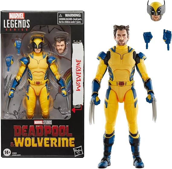 Marvel Legends Series Wolverine, Deadpool & Wolverine Collectible 6 Inch Action Figure for Adults Ages 14 and Up | 20 Plus Points Articulation, Includes Accessories, Ages 14 Plus, Hasbro Licensed