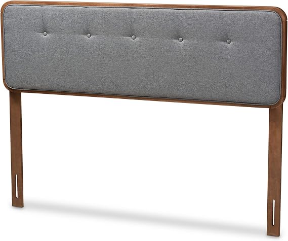 Baxton Studio Headboards, Queen, Dark Gray/Walnut