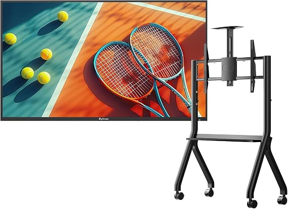 SYLVOX Pool Pro 2.0 55 Outdoor TV Bundle with Rolling TV Cart Stand 2000 Nits, 4K UHD, IP55 Waterproof, Dolby Atmos, Google TV, Full Sun Visibility, Mobile All-Weather Entertainment Solution
