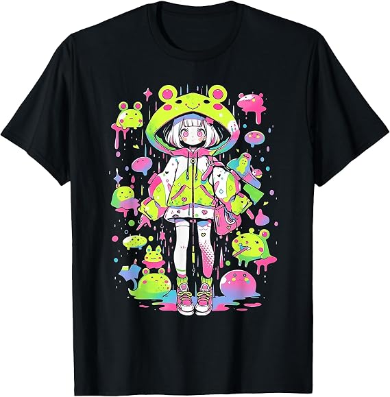 Kawaii Chibi Frog Girl | Decora Kei Anime Manga Harajuku T-Shirt