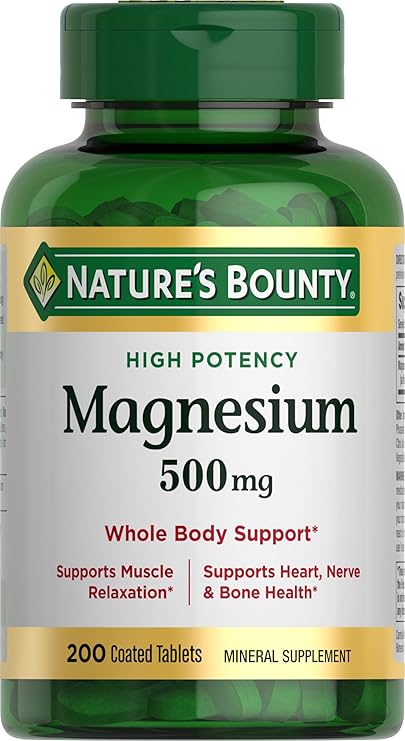 Nature's Bounty Magnesium 500 mg Tablets (Pack of 1)