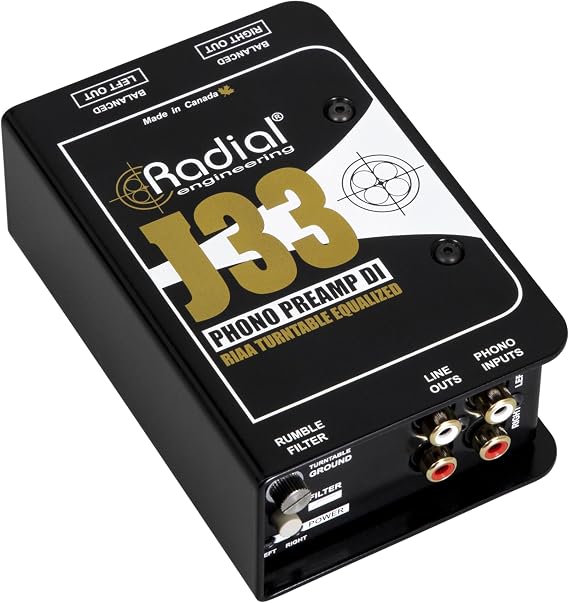 Radial J33 2-Channel Active Turntable Preamp Direct Box