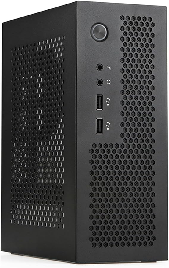 A09 HTPC Computer Case Mini ITX Gaming PC Chassis Desktop Chassis USB2.0 Computer Case Home Computer Case Black