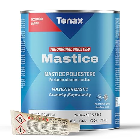 Tenax Travertine Filler Buff Colored Polyester Stone Filler for Travertine Repair Professional Hole & Crack Repair for Countertops, Tile & Natural Stone Surfaces 1 Liter