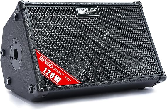 Coolmusic BP60D 120W Battery Powered Acoustic Guitar Amplifier,Portable Bluetooth Speaker with Reverb Chorus Delay Effect, 7 Inputs
