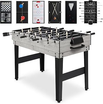 Best Choice Products 2x4ft Combo Game Table Set for Home, Game Room, Friends & Family w/Hockey, Foosball, Pool, Shuffleboard, Ping Pong, Chess, Checkers, Bowling, and Backgammon