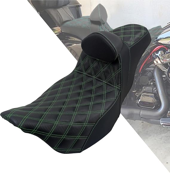 Motorcycle Seat Driver Passenger Touring Seat with Backrests for Harley Electra Glide Classic Street Glide Road Glide 2009-later