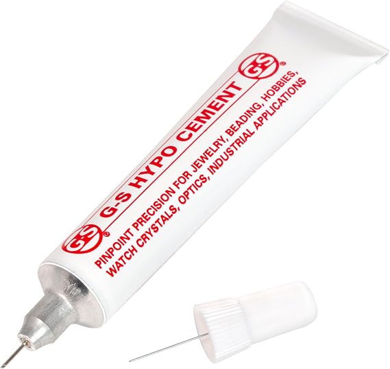 The Beadsmith Clear Precision Cement, Adhesive Glue | Transparent with Pinpoint Applicator, 1/3 oz./9 ml, for Sealing Knots, Beading, Watch and Lens Repair, Model Building, 1pc