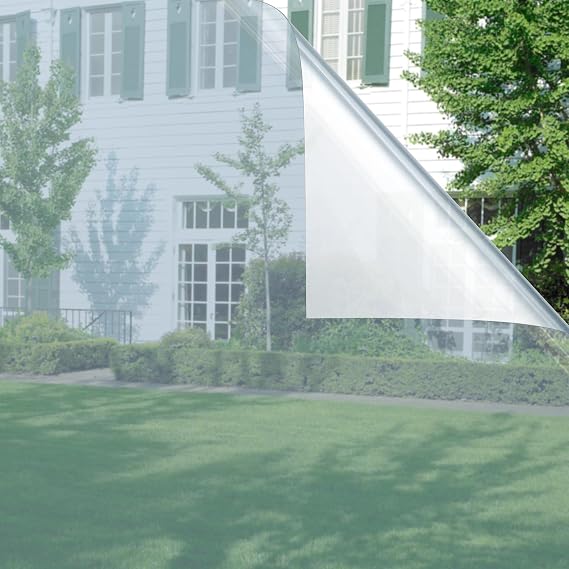 Fireworx One Way Window Film Sun Blocking Window Tinting Film for Home Heat Control Mirror Tint for Window Privacy Film Heat Reflective Solar Window Film 23.6 x 78.7 Inches, Silver