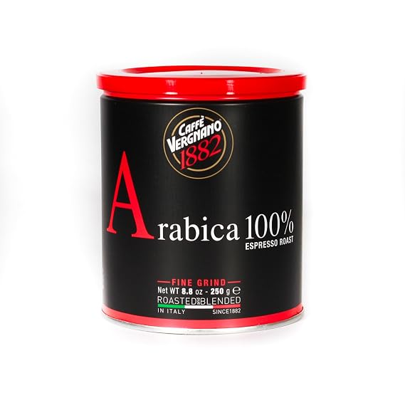 Caffe Vergnano 100% Arabica Espresso Roast, Arabica Fine Ground 8.8 Ounce (Pack of 1)