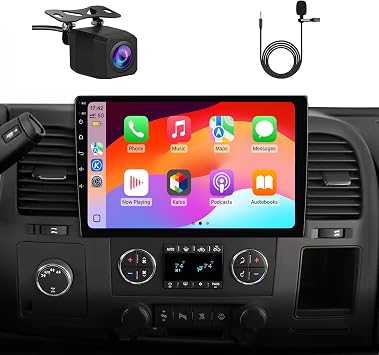 AWESAFE Car Radio Stereo Android 13 for Chevy Silverado 2007-2013 Tahoe Equinox GMC Sierra Yukon with Wireless CarPlay Android Auto Backup Camera