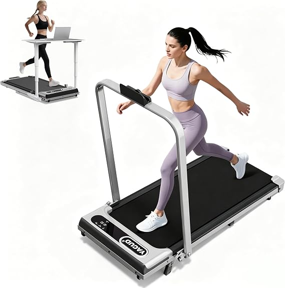Walking Pad, Under Desk Walking Pad Treadmill, 2.5HP Walking Pad with Remote and LED Display, 3 in 1 Portable Walking Pad with 265 lbs Weight Capacity for Home Office