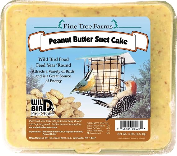Pine Tree Farms Inc-Suet Cake- Peanut Butter 3 Pound