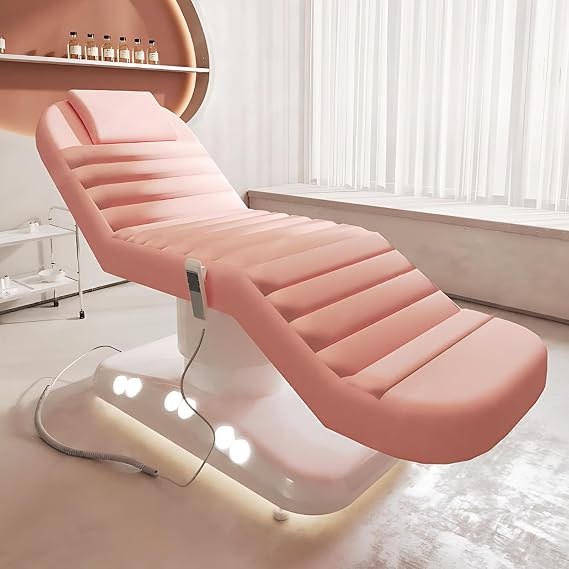 Massage Table - Electric Massage Table with Warm & Luxury Style, Facial Beauty Bed Includes Multifunctional Lifting Adjustment