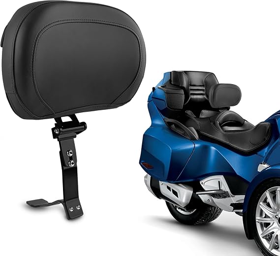Driver Backrest w/Storage Pouch Fit for Can Am Spyder RT (2010-2019) /RT-S (2010-2017) /RT Limited (2011-2019) Detachable Adjustable Front Rider Back Rest (#219400689)