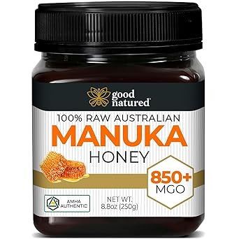 Good Natured Manuka Honey MGO 850 - High Grade Raw Manuka Honey Medical Grade, Non-GMO, Lab-Tested &amp; AMHA Certified, BPA-free, 8.8 oz