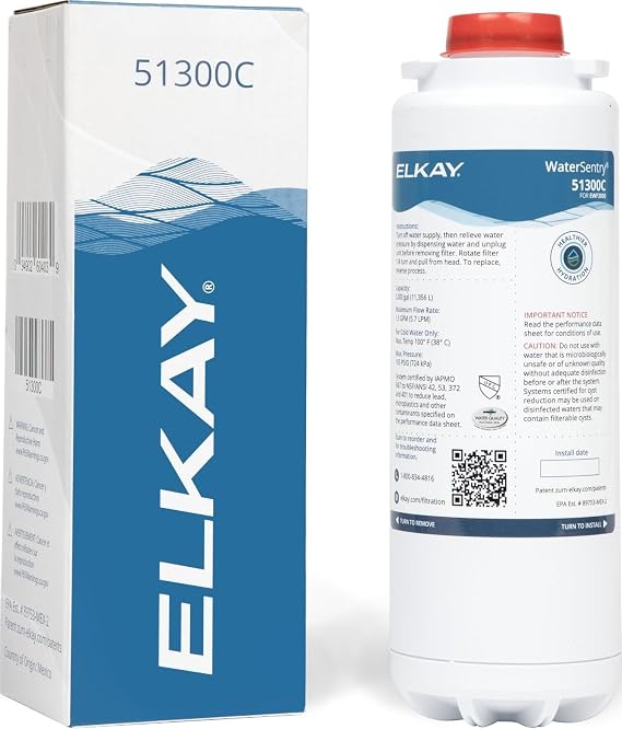 Elkay WaterSentry Plus Water Bottle Filter - 1 Each | NSF/ANSI Certified, 3,000 Gallons, Reduces Lead & Microplastics, ezH2O Bottle Fillers