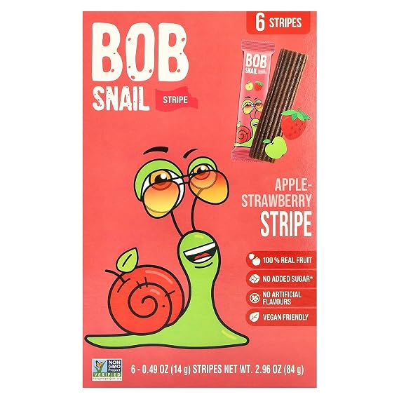 Bob Snail Apple Strawberry Fruit Stripes, 84 GR