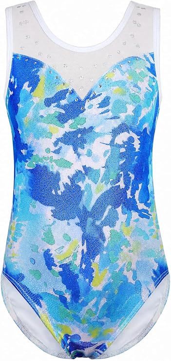 Gymnastics Leotards for Toddler Girls Dance Ballet Outfits Sleeveless Unitard Bodysuits Sparkly Rianbow Galaxy Quicky Dry