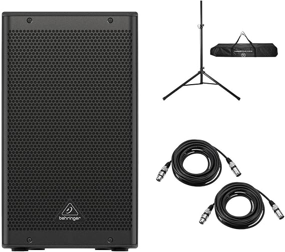 DR110DSP 10" 1000W Powered PA Speaker System with DSP and 2-Channel Mi