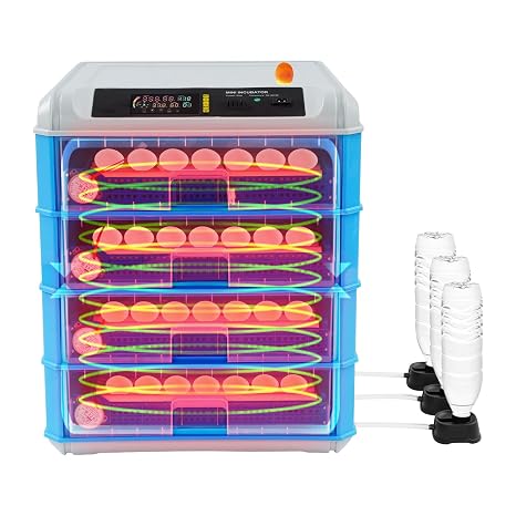 Automatic Egg Incubator, Digital Poultry Hatcher Machine with Temperature & Humidity Control, 240 Egg Electric Large Incubators with 5 incubation modes & Automatic Egg Turning for Chickens Ducks Birds