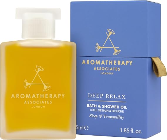 Aromatherapy Associates Bath and Shower Oil, Luxury Spa, Natural Bath, Bath Oil, Vegan, Cruelty Free, Environment Friendly (55 ml (Pack of 1), Deep Relax Bath and Shower Oil)