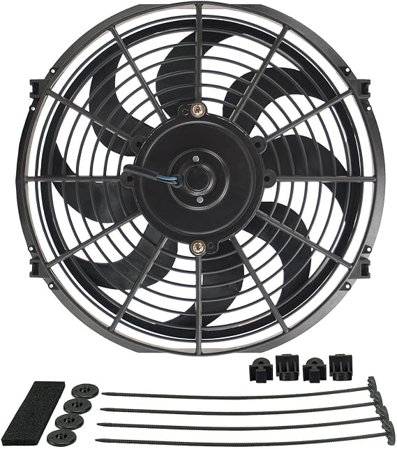 Derale 18912 12 Dyno-Cool Curved Blade Electric Fan