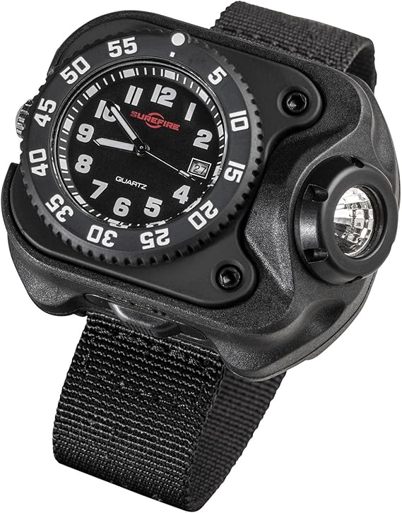 SureFire 2211 Signature Rechargeable Variable-Output LED WristLight & Watch 2211-B-BK-SF