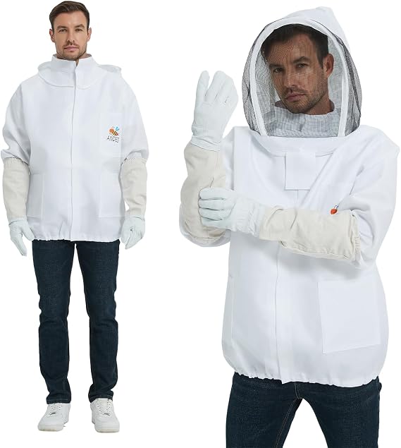 ANDES Sting Proof Bee & Wasp Jacket with Veil & Gloves, Size XX-L