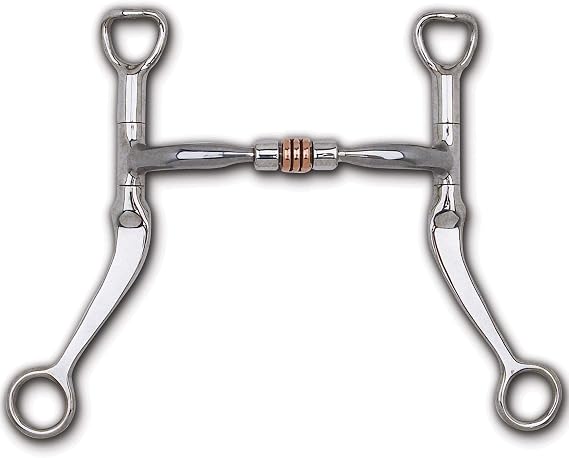 Myler Flat Shank with Sweet Iron Comfort Snaffle with Copper Roller