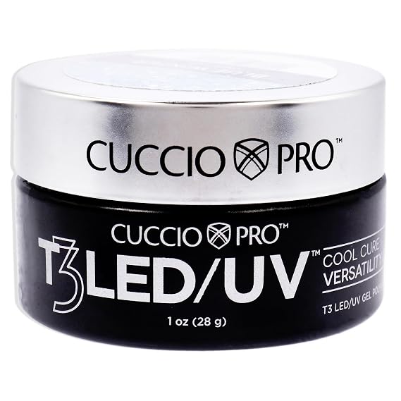 Cuccio Pro T3 LED/UV Cool Cure Versatility Gel - Self-Levelling - Incredibly Flexible - Strong Adhesion - High Shine Finish - Fast Application - Quick Cure - Blue Winter - 1 Oz Nail Gel | Self-Levelling, Incredibly Flexible, Strong Adhesion, High Shine Finish, Fast Application