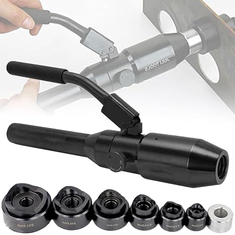 Hydraulic Knockout Hole Punch Driver Kit 22mm~61.5mm Electrical Conduit Hole Cutter Set Tool Kit Metal Sheet Puncher,Black