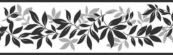 Fine Decor Leaf Trail Peel and Stick Border, 4.9 in x 16.3 ft