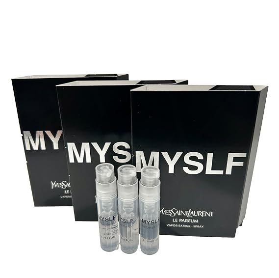 Yves Saint Laurent MYSLF LE PARFUM YSL Sample Spray Perfume Trial Size Partially Filled Vials 1.2 ml / 0.04 fl oz (set of 3)