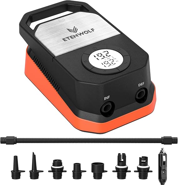 ETENWOLF S4 Paddle Board Pump, 20 PSI High Pressure 12V DC Sup Air Pump