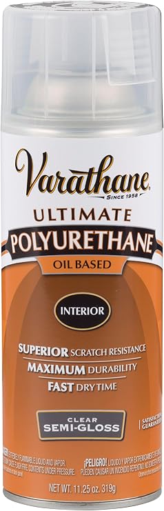 Rust-Oleum Varathane by Clear Semi Gloss Interior Oil Based Premium Polyurethane, 11.25 oz (Pack of 1)