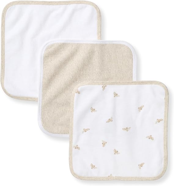 Burt's Bees Baby Infant Washcloths, 100% Organic Cotton 9x9 in, 3-Pack