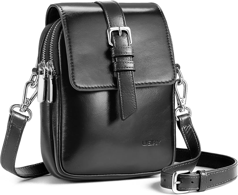 Genuine Leather Crossbody Bags for Women, Small Crossbody Bag for Women,Phone Purses with Adjustable Strap for Travel