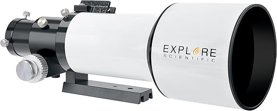 Explore Scientific ED80 Essential Series Air-Spaced Apochromatic 80mm Triplet Refractor Telescope for Astrophotography Astronomy