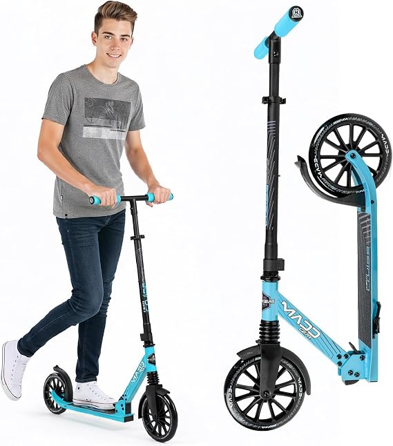 Madd Gear Kick Scooters for Kids 8-12, Teens & Adults Anti-Shock Suspension