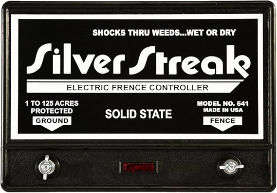Silver Streak 541 20 Mile Solid State Electric Fence Charger/Free Lightning Diverter