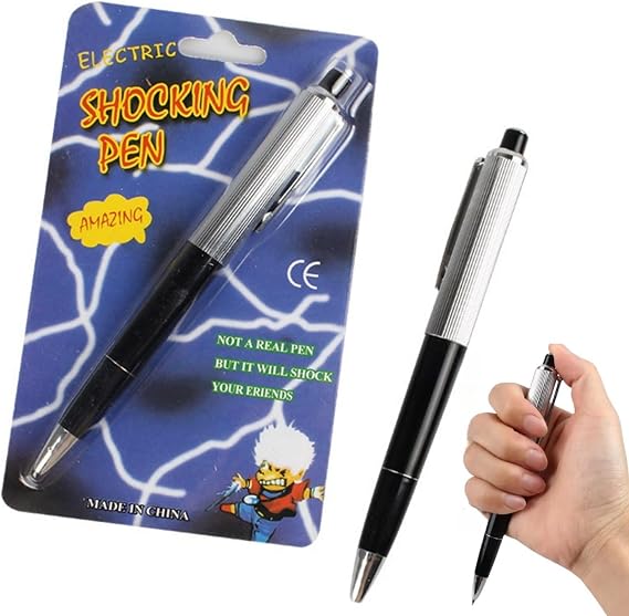 Electric Shock Pen,Ballpoint Shocking Pen,Pranks for Adults,Shock Pen,Electric Pen,Electric Shock Prank,Practical Jokes,Safe Fun Joke to Friend Prank Pens,Trick Fun Gadget April Fool Prank to Friend