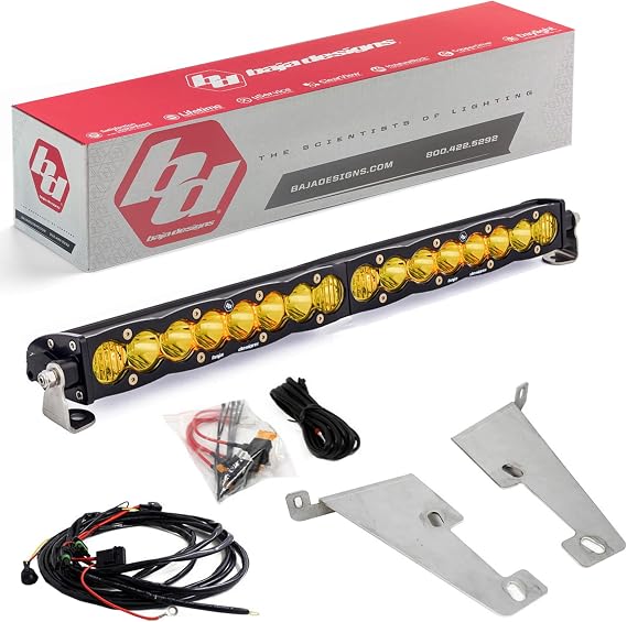 Baja Designs S8 20-inch LED Light Behind Bumper Light Kit for Toyota Tundra Truck (Driving Combo; Amber)