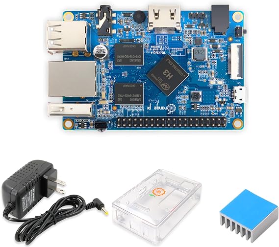 Orange Pi PC 1GB H3 Quad-Core Support Android,Ubuntu,Debian Image Single Board Computer PC+Case+Power+Heatsink