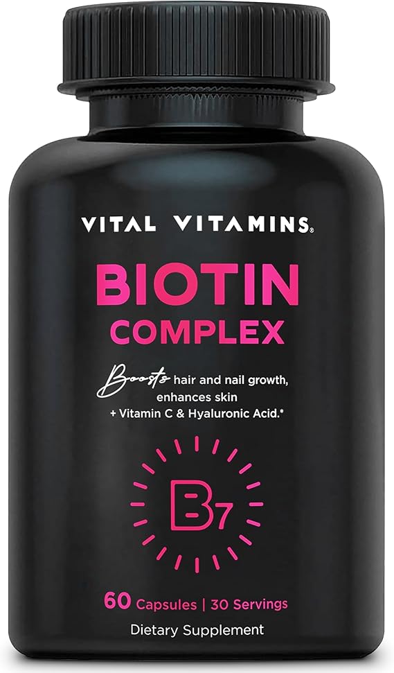 Vital Vitamins Biotin Complex with Collagen & Hyaluronic Acid
